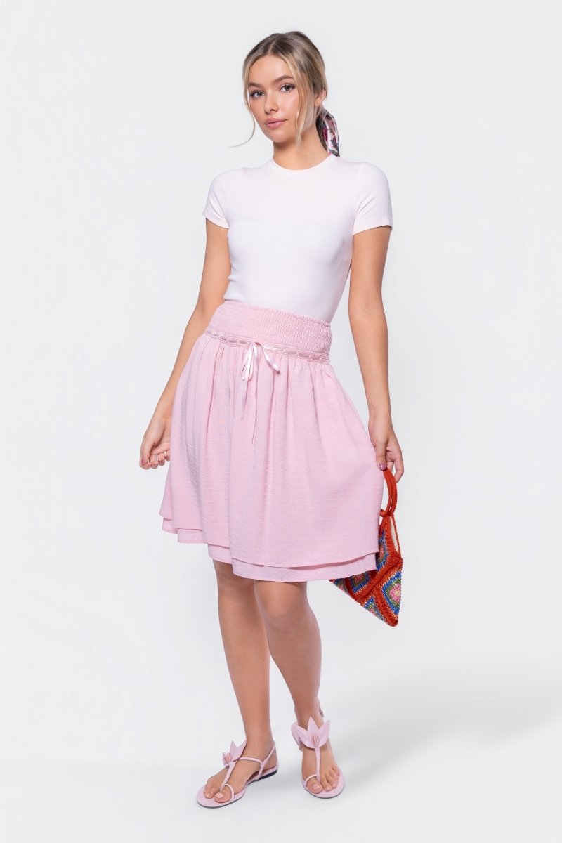 Avery Skirt 23" (Pink) - Skirt - Yakira Bella