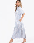 Aviana Dress (White/Blue) - Dress - Yakira Bella