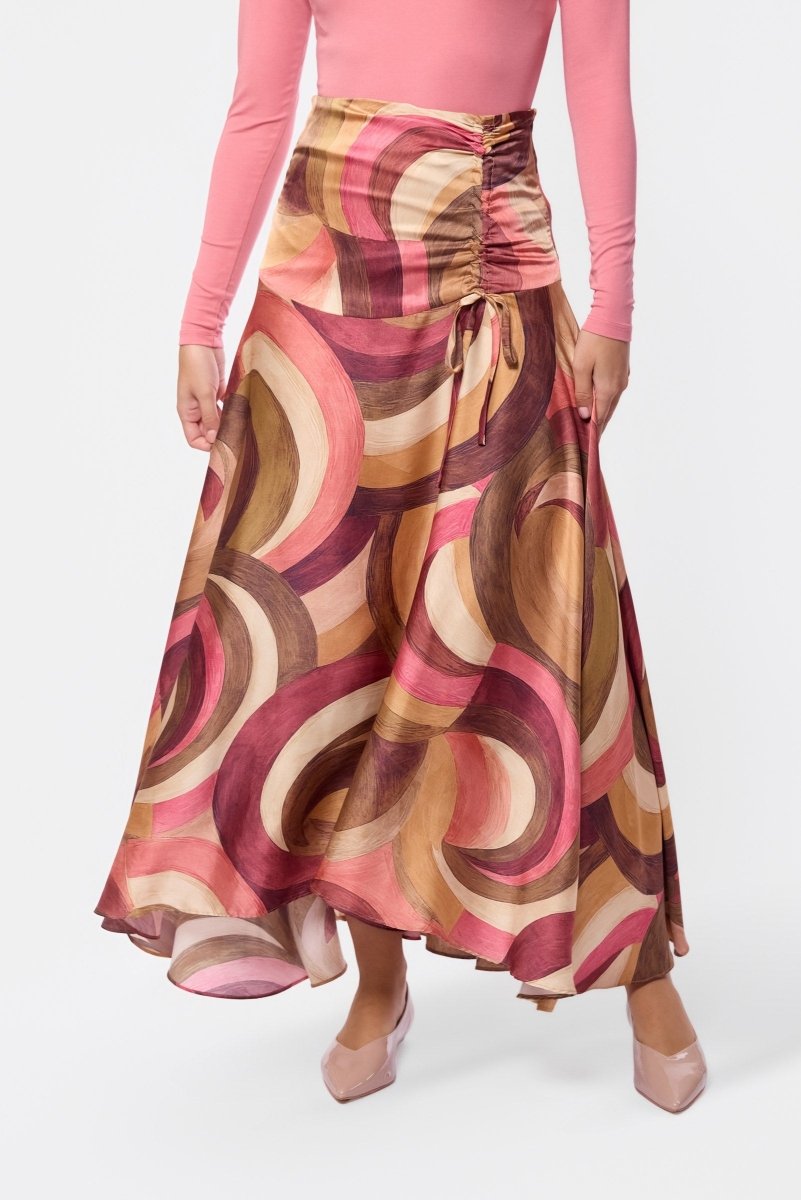 Aviana Skirt (Brown Pattern) - Skirt - Yakira Bella