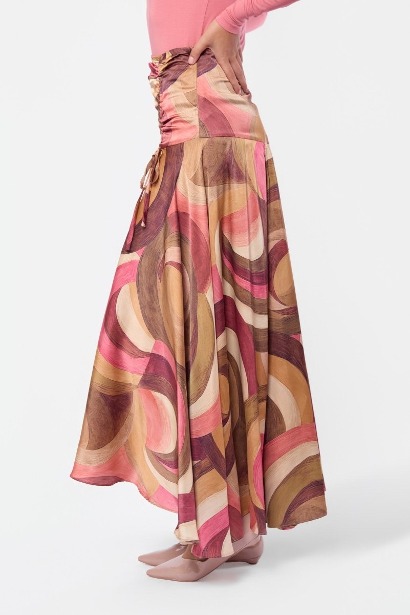 Aviana Skirt (Brown Pattern) - Skirt - Yakira Bella