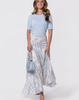 Aviana Skirt (White/Blue) - Skirt - Yakira Bella