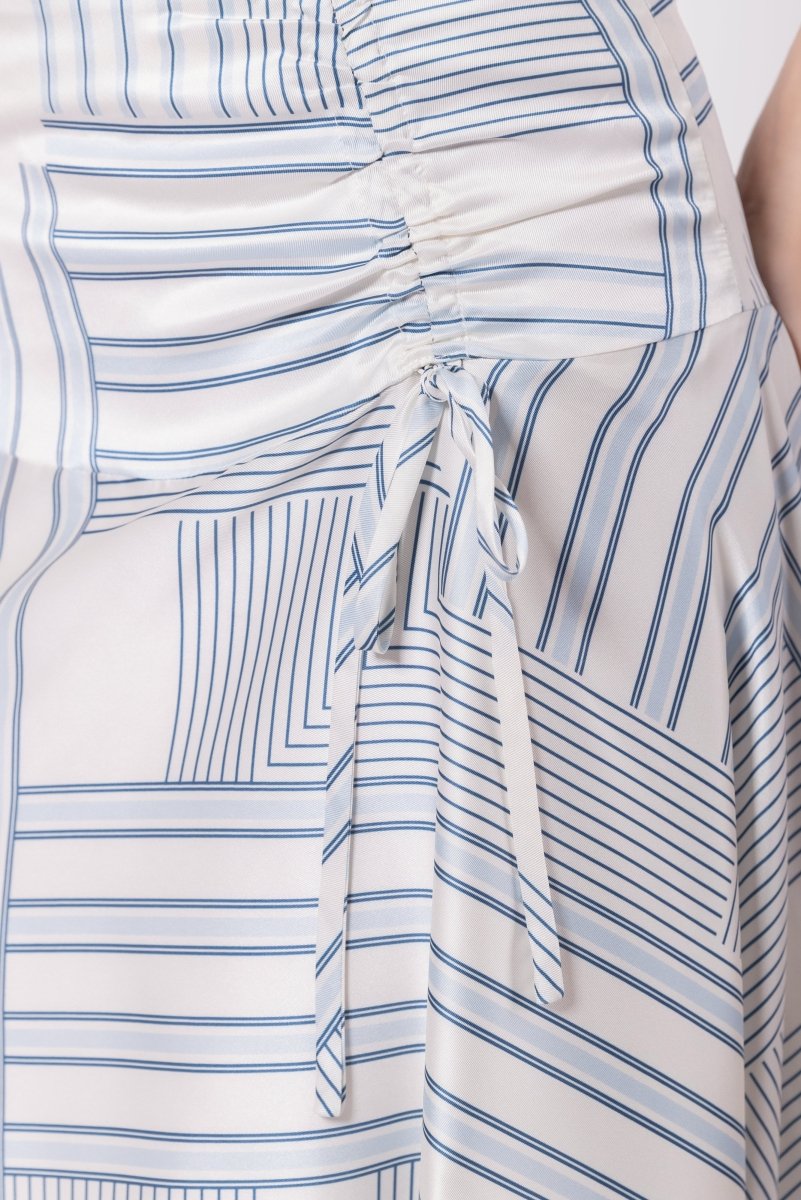 Aviana Skirt (White/Blue) - Skirt - Yakira Bella