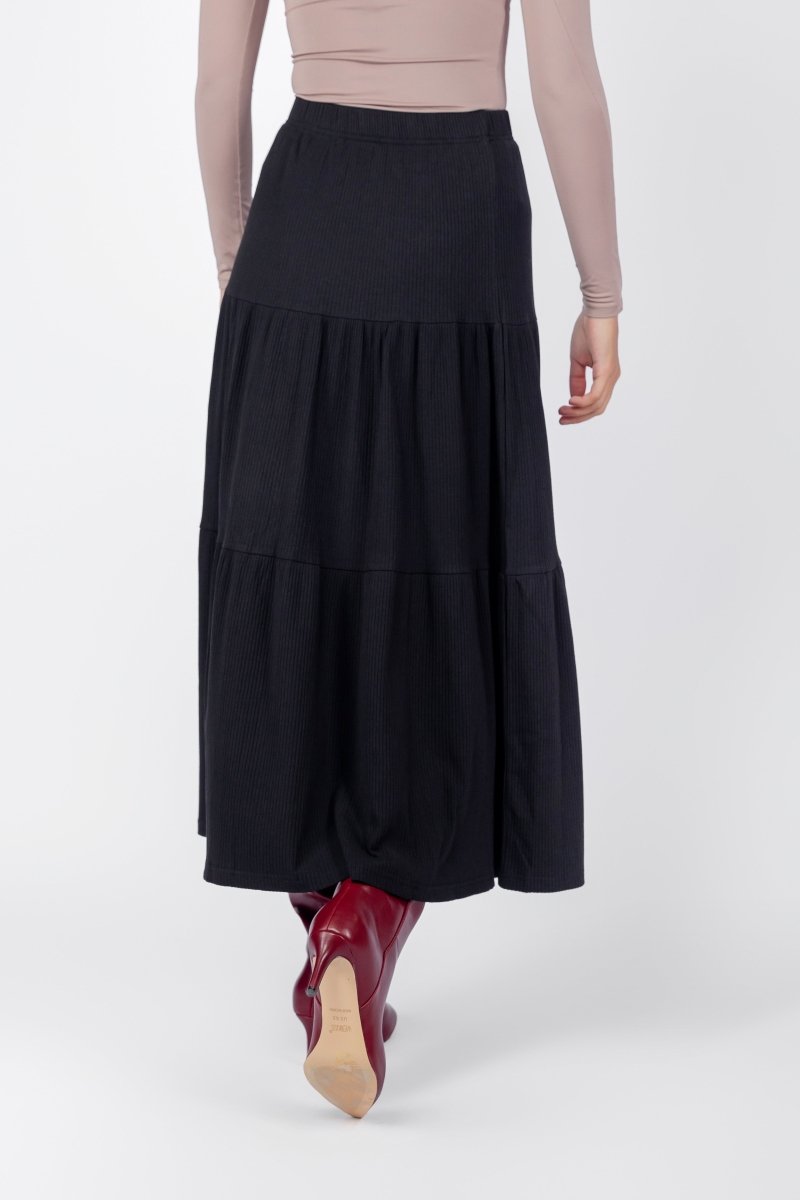 Ayla Skirt 33&quot; (Black) - Skirt - Yakira Bella
