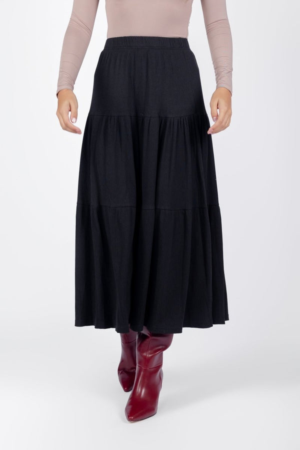 Ayla Skirt 33" (Black) - Skirt - Yakira Bella