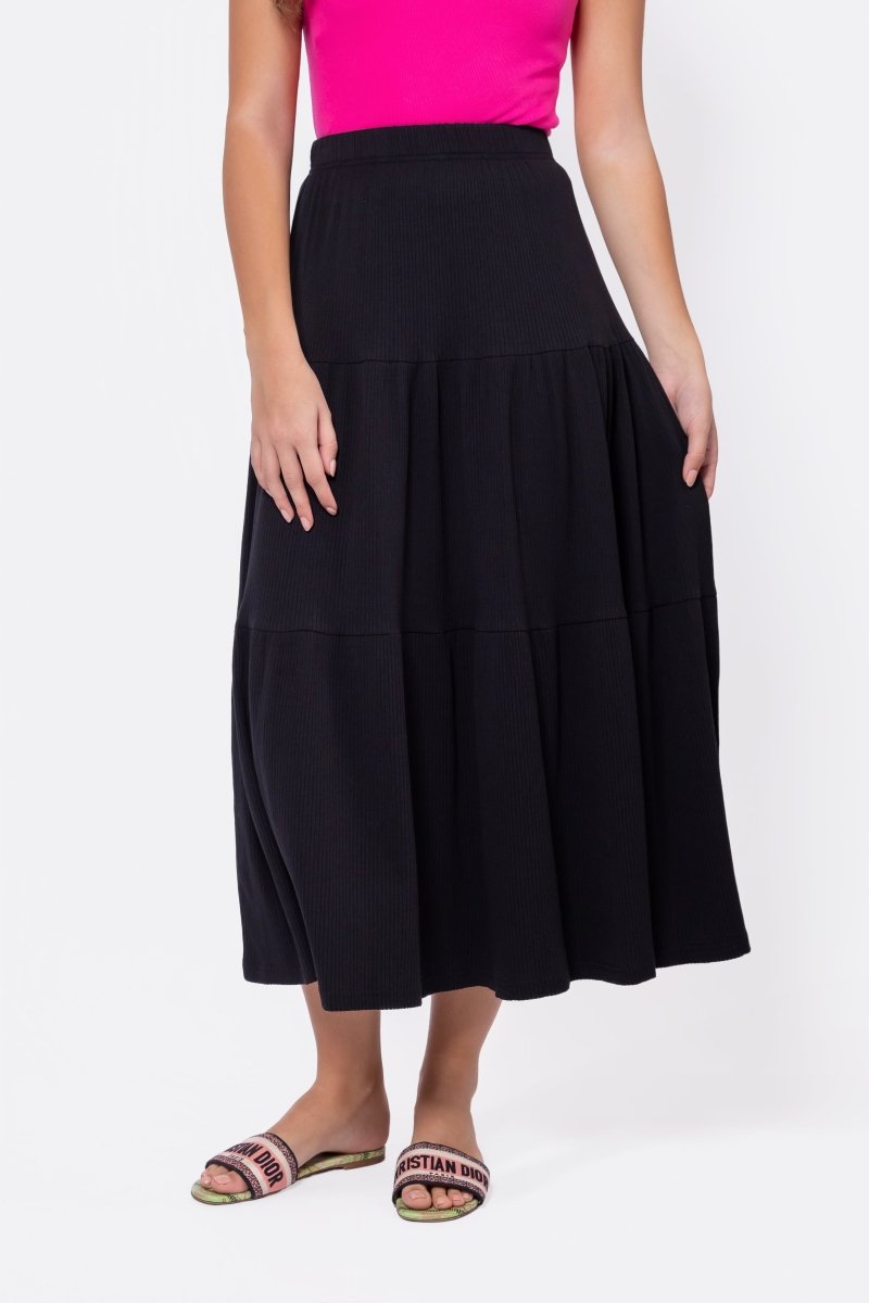 Ayla Skirt 33" (Black) - Skirt - Yakira Bella