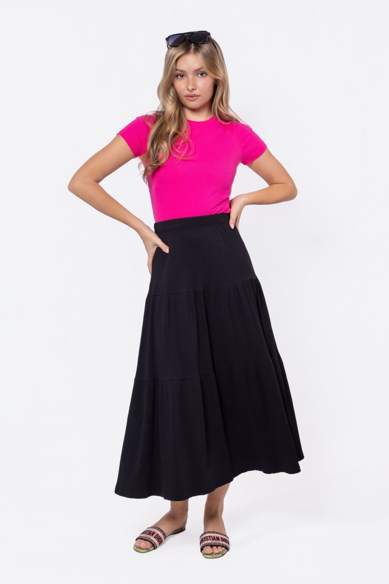 Ayla Skirt 33" (Black) - Skirt - Yakira Bella