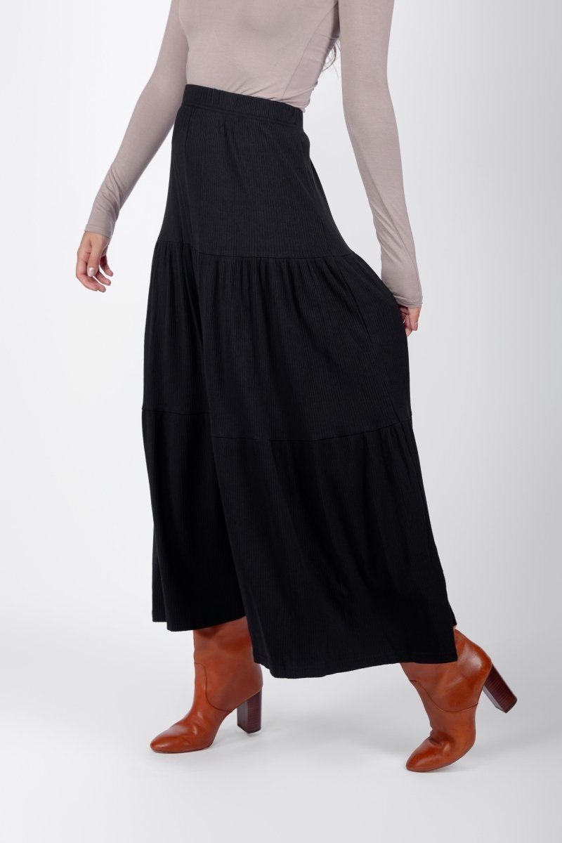 Ayla Skirt 36&quot; (Black) - Skirt - Yakira Bella