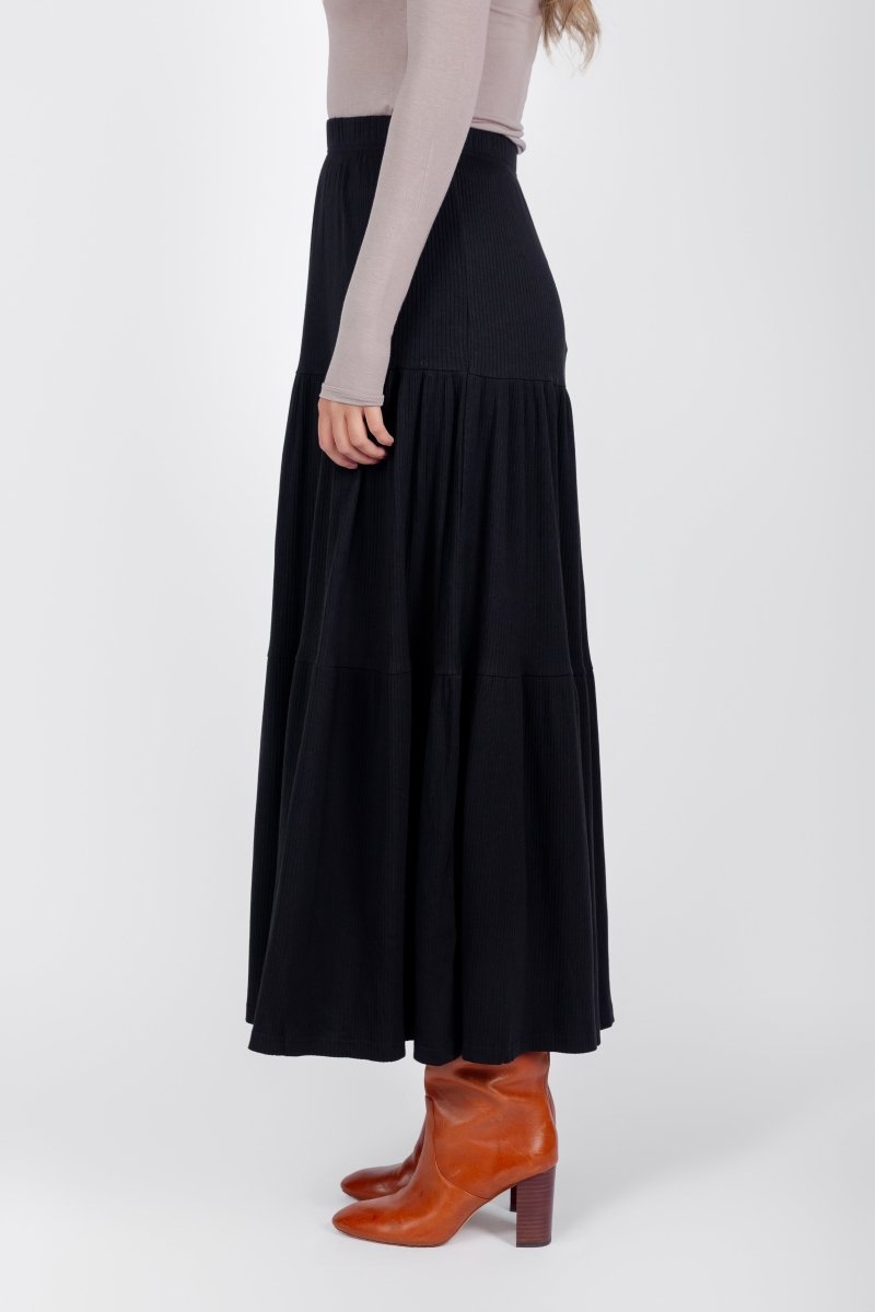 Ayla Skirt 36&quot; (Black) - Skirt - Yakira Bella
