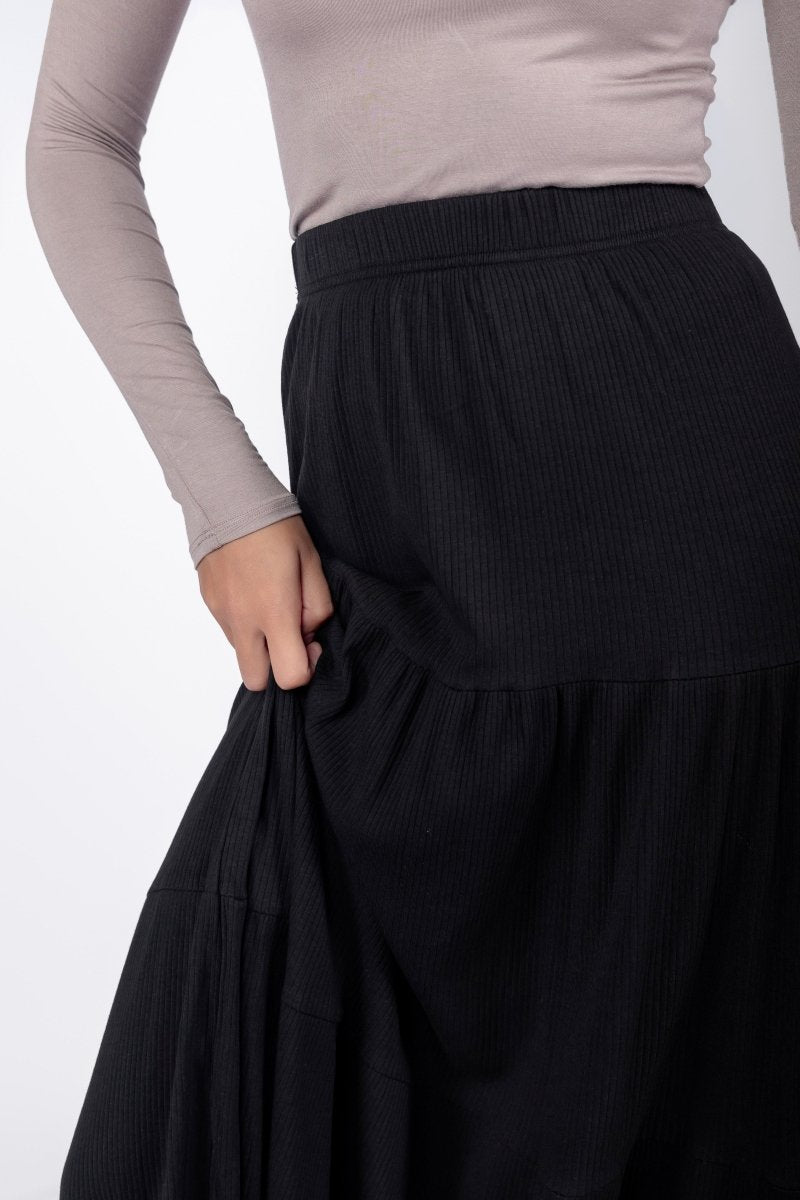 Ayla Skirt 36&quot; (Black) - Skirt - Yakira Bella