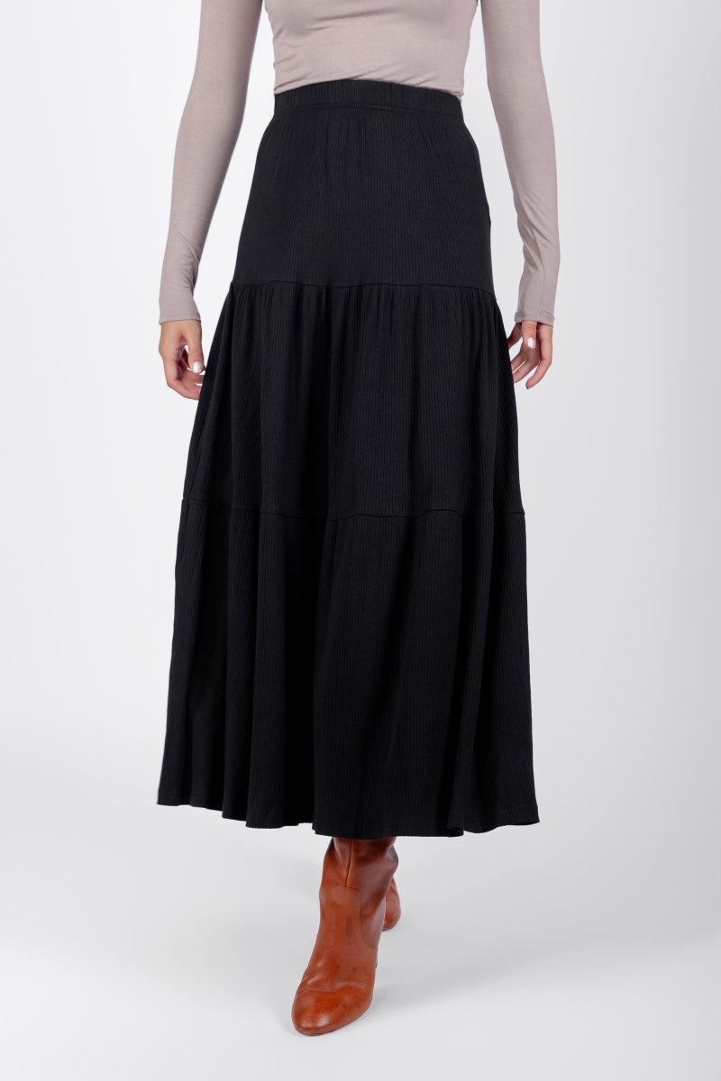 Ayla Skirt 36&quot; (Black) - Skirt - Yakira Bella