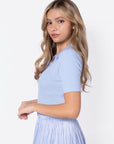 Bailey Top Short Sleeve (Light Blue) - Top - Yakira Bella