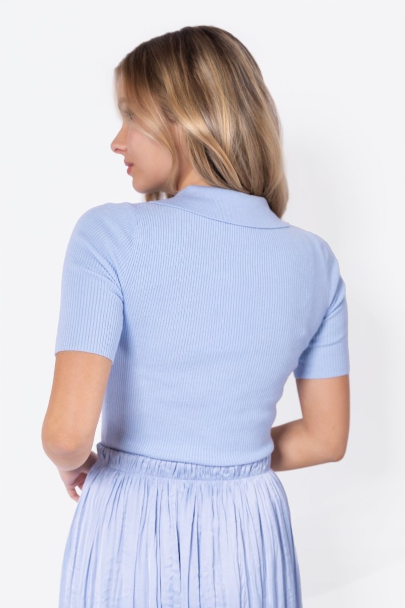 Bailey Top Short Sleeve (Light Blue) - Top - Yakira Bella