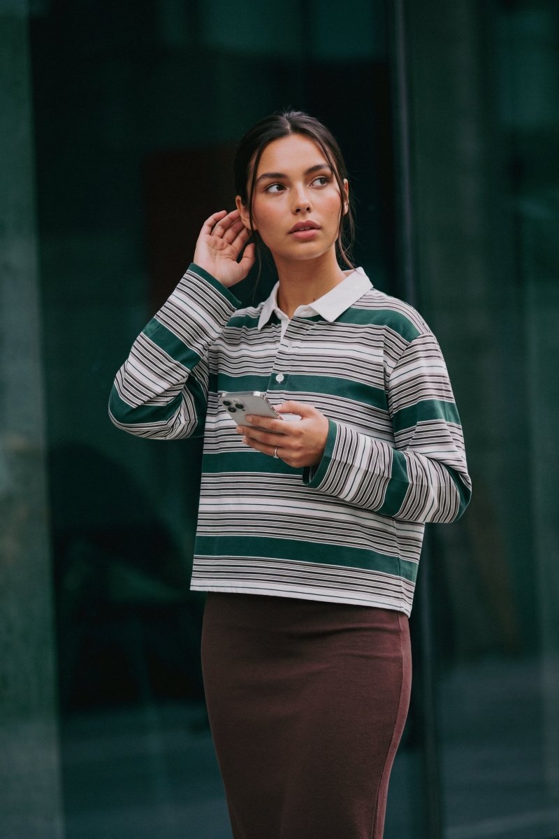 Bennie Top (Green Brown) - Top - Yakira Bella