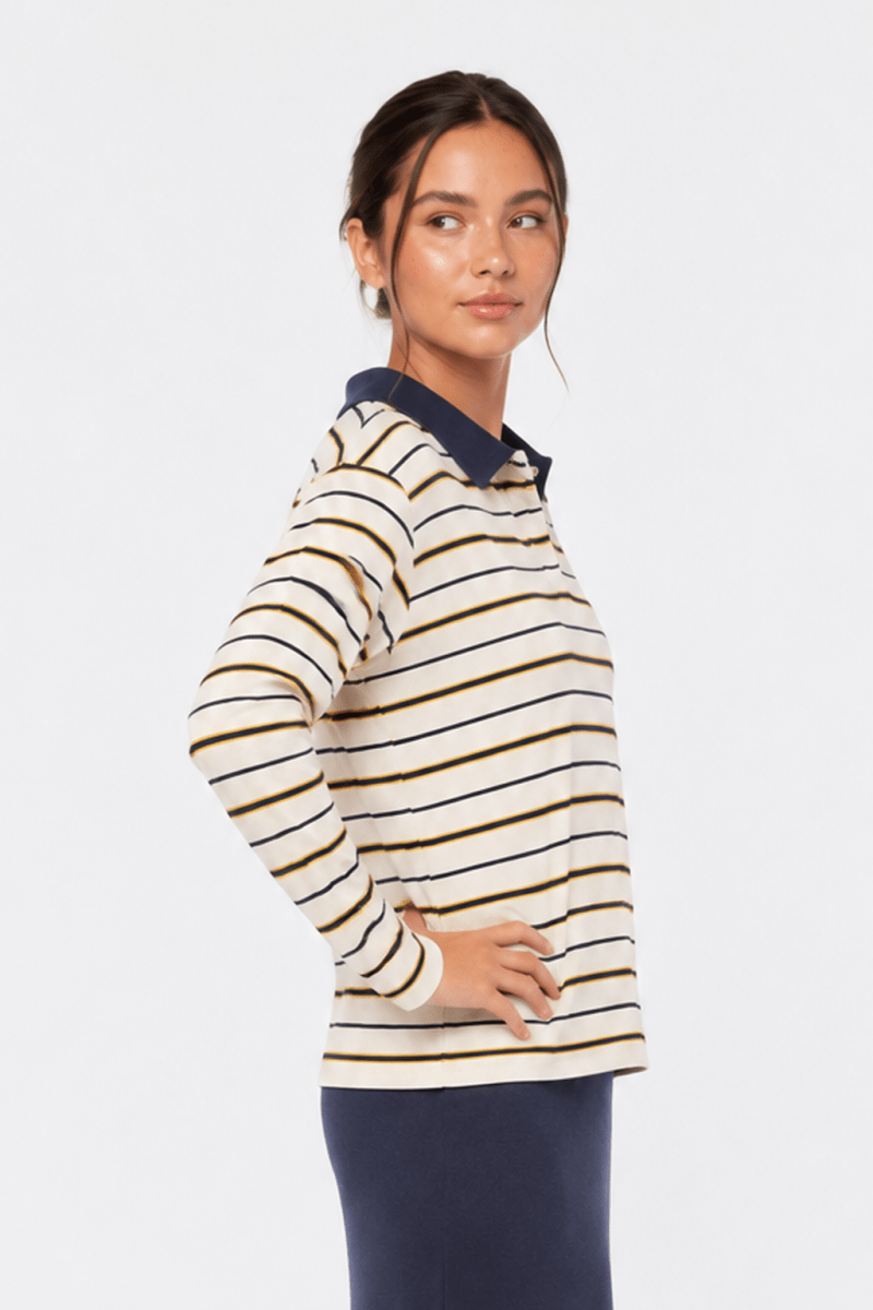 Bennie Top (Ivory Navy) - Top - Yakira Bella