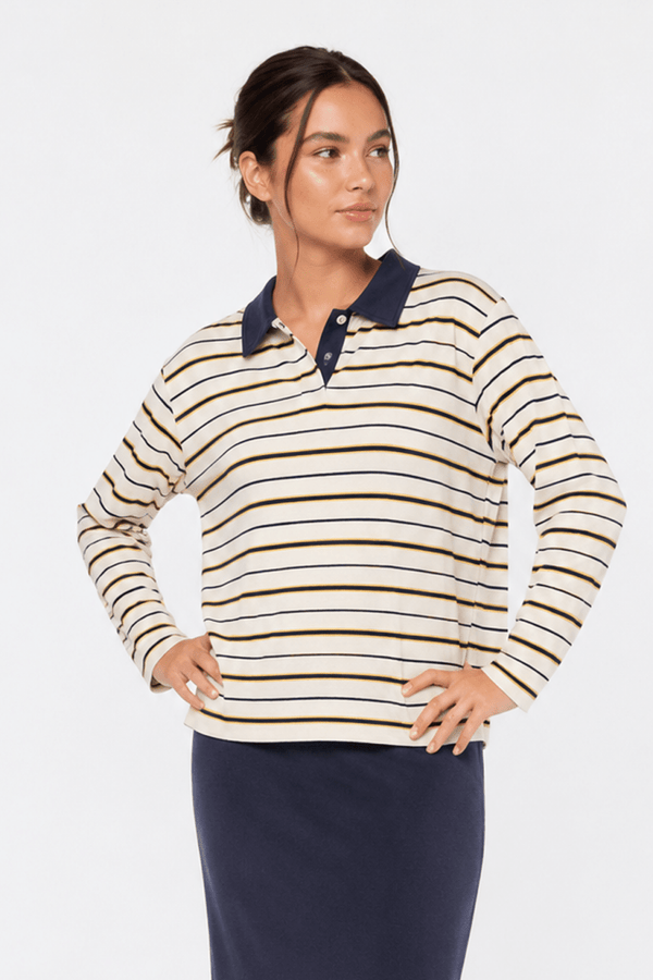 Bennie Top (Ivory Navy) - Top - Yakira Bella