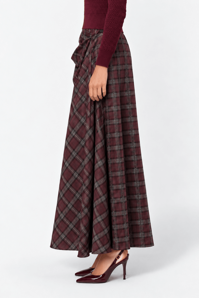 Bonita Skirt (Burgundy) - Skirt - Yakira Bella