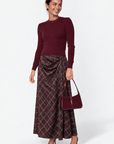 Bonita Skirt (Burgundy) - Skirt - Yakira Bella