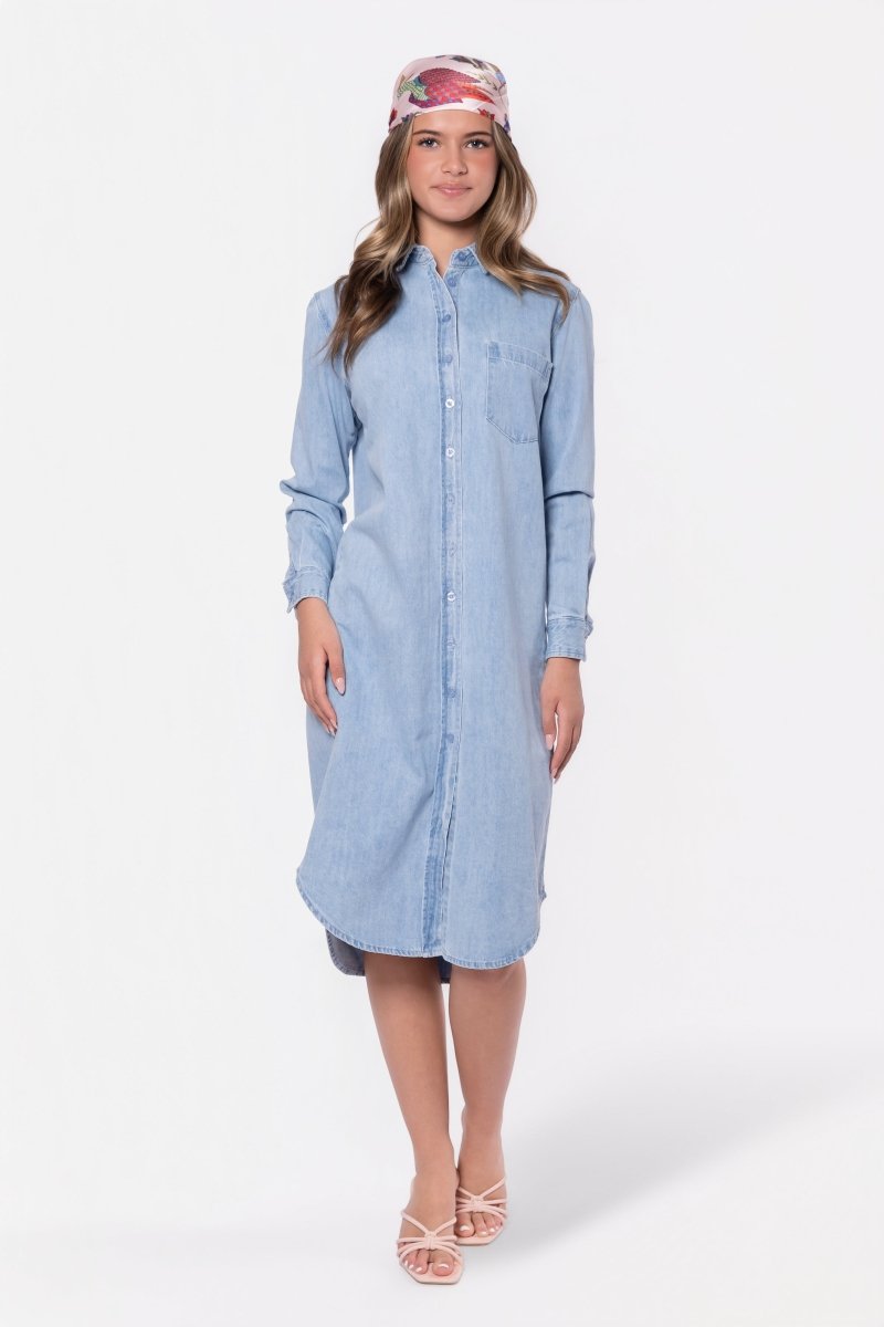 Bonnie Dress 42" (Blue) - Dress - Yakira Bella