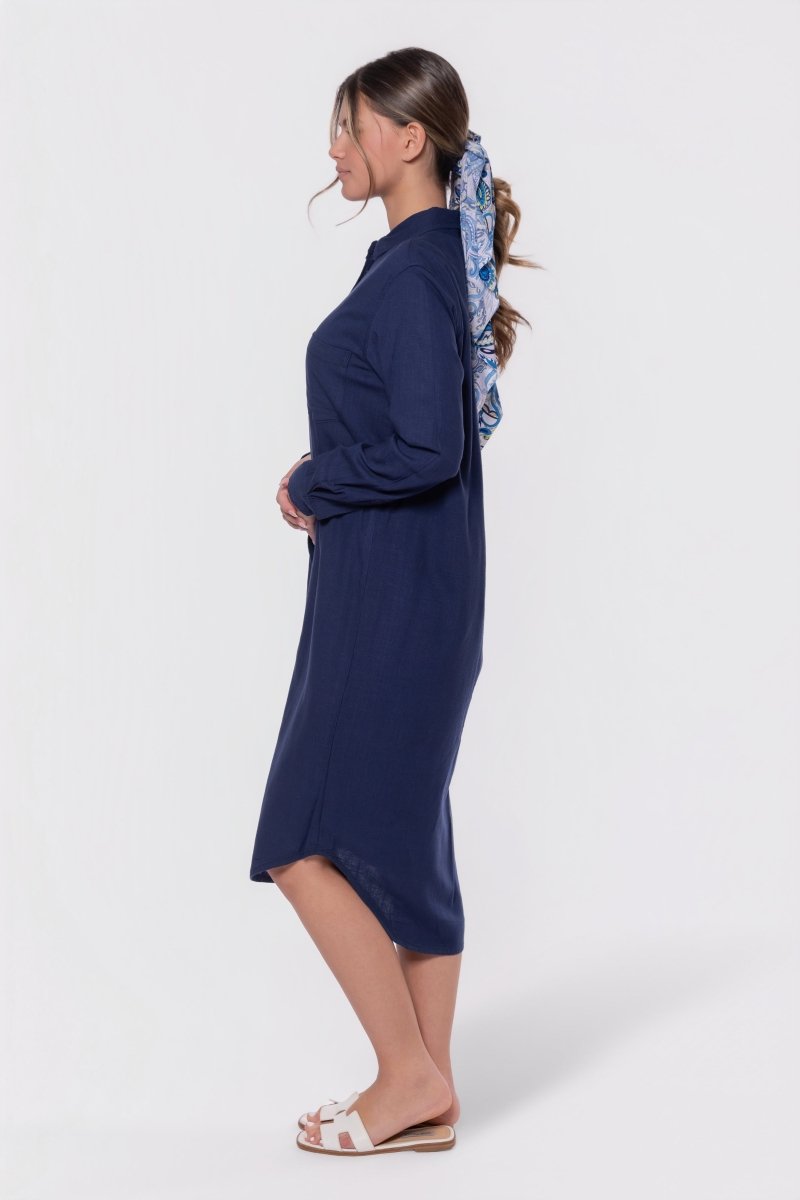 Bonnie Dress 42" (Navy) - Dress - Yakira Bella