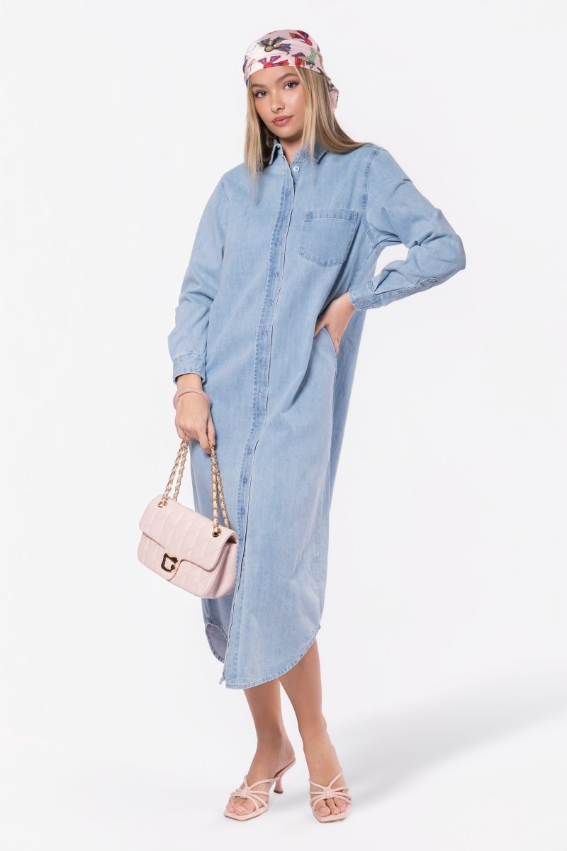 Bonnie Dress 49" (Blue) - Dress - Yakira Bella