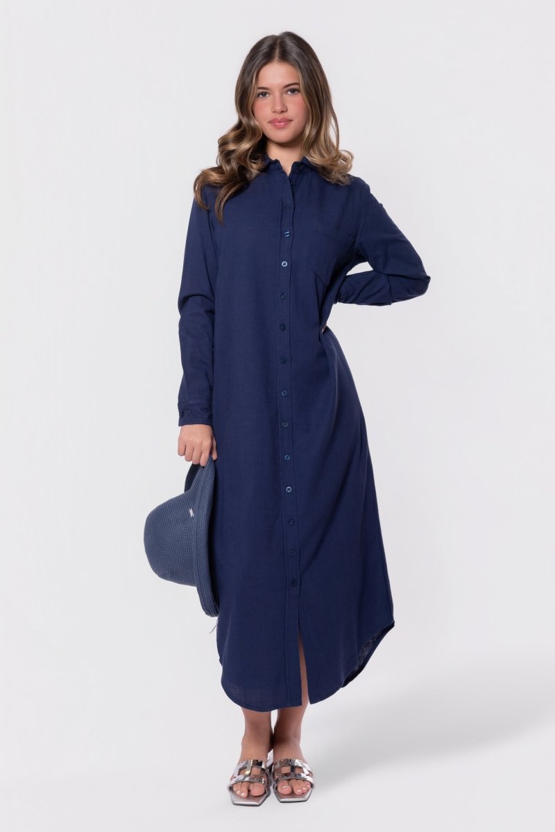 Bonnie Dress 49" (Navy) - Dress - Yakira Bella