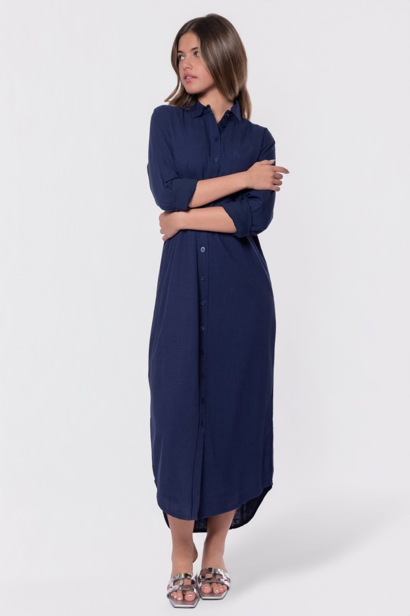 Bonnie Dress 49" (Navy) - Dress - Yakira Bella