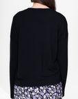 BOXY LONG SLEEVE TEE (BLACK) - Top - Yakira Bella