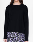 BOXY LONG SLEEVE TEE (BLACK) - Top - Yakira Bella