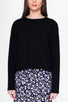 BOXY LONG SLEEVE TEE CROPPED (BLACK) - Top - Yakira Bella