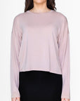 BOXY LONG SLEEVE TEE CROPPED (TAUPE) - Top - Yakira Bella