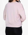 BOXY LONG SLEEVE TEE CROPPED (TAUPE) - Top - Yakira Bella