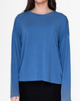 BOXY LONG SLEEVE TEE (DENIM) - Top - Yakira Bella