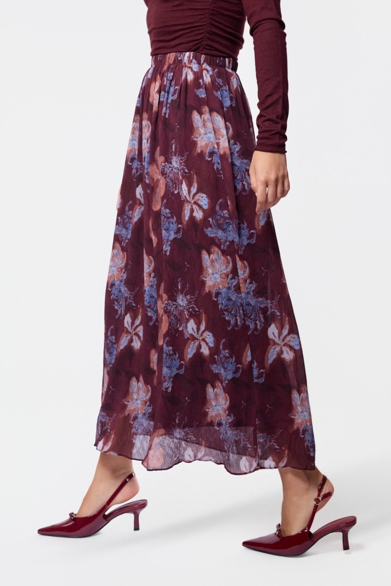 Bria Skirt (Burgundy Pattern) - Skirt - Yakira Bella
