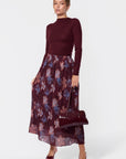 Bria Skirt (Burgundy Pattern) - Skirt - Yakira Bella