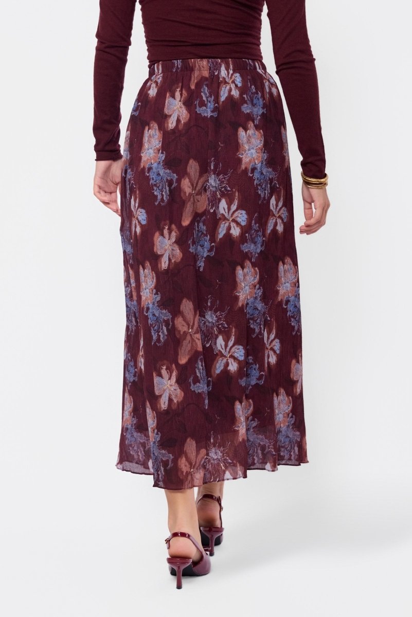 Bria Skirt (Burgundy Pattern) - Skirt - Yakira Bella