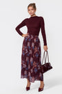 Bria Skirt (Burgundy Pattern) - Skirt - Yakira Bella