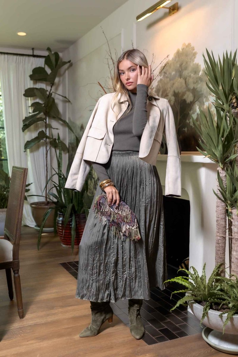 Bria Skirt (Dark Olive) - Skirt - Yakira Bella