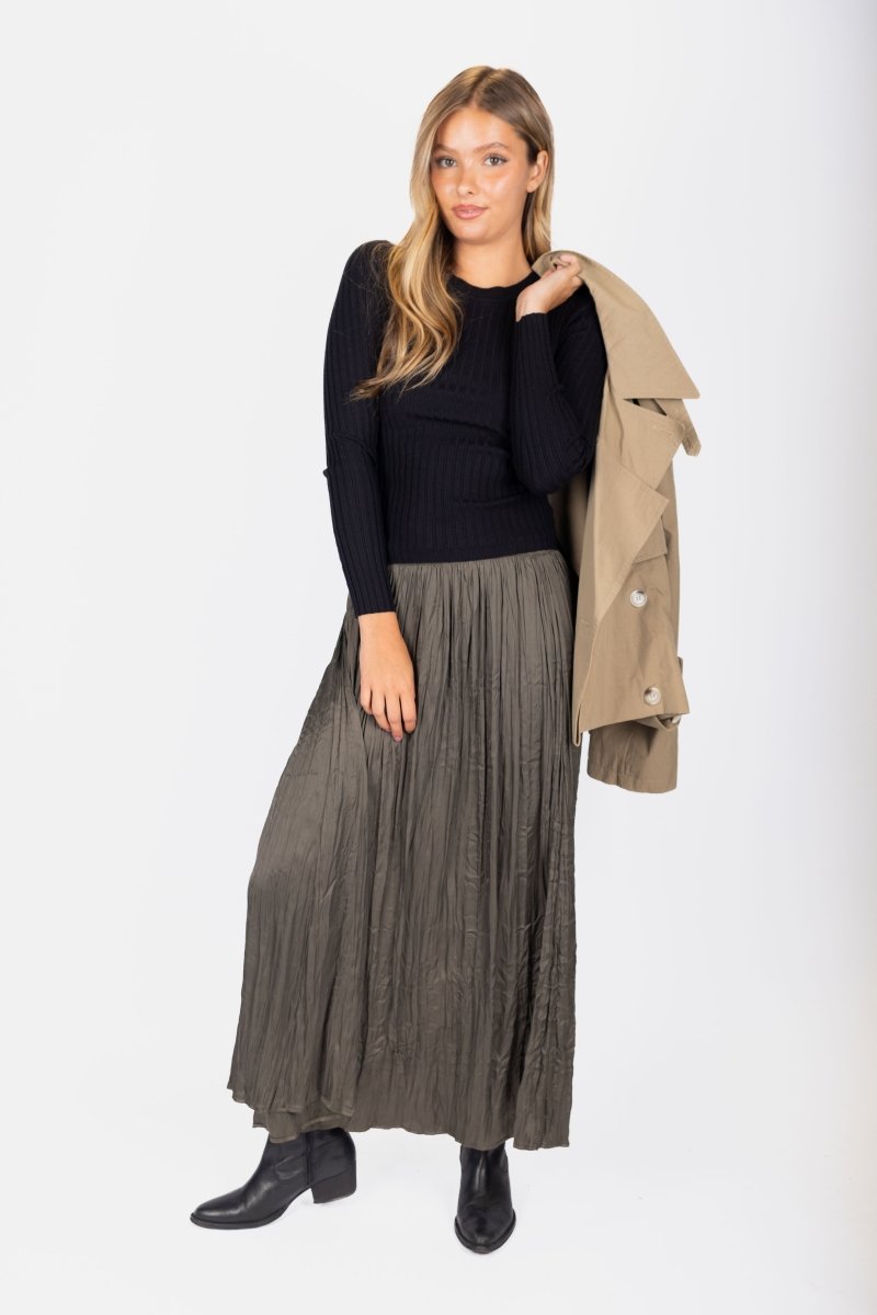 Bria Skirt (Dark Olive) - Skirt - Yakira Bella