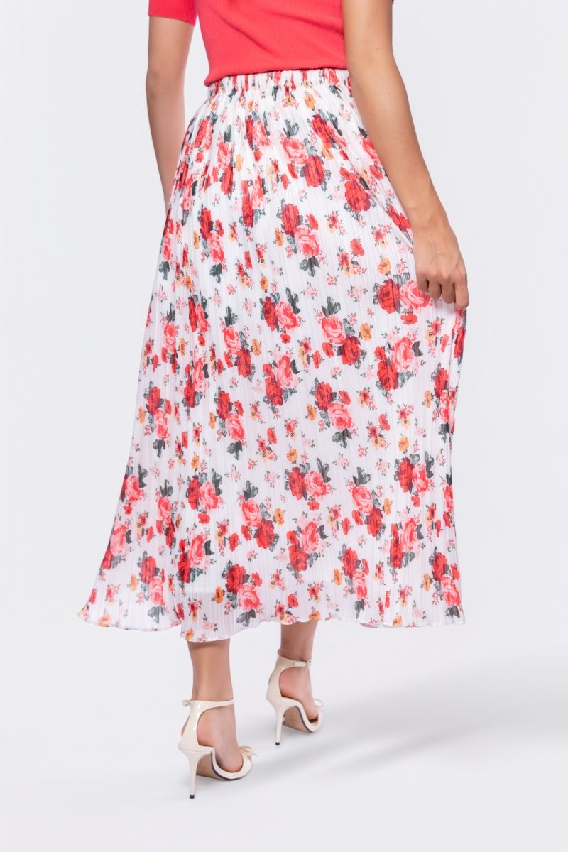 Bria Skirt (White/Red) - Skirt - Yakira Bella