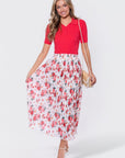 Bria Skirt (White/Red) - Skirt - Yakira Bella