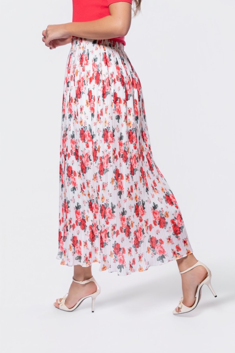 Bria Skirt (White/Red) - Skirt - Yakira Bella