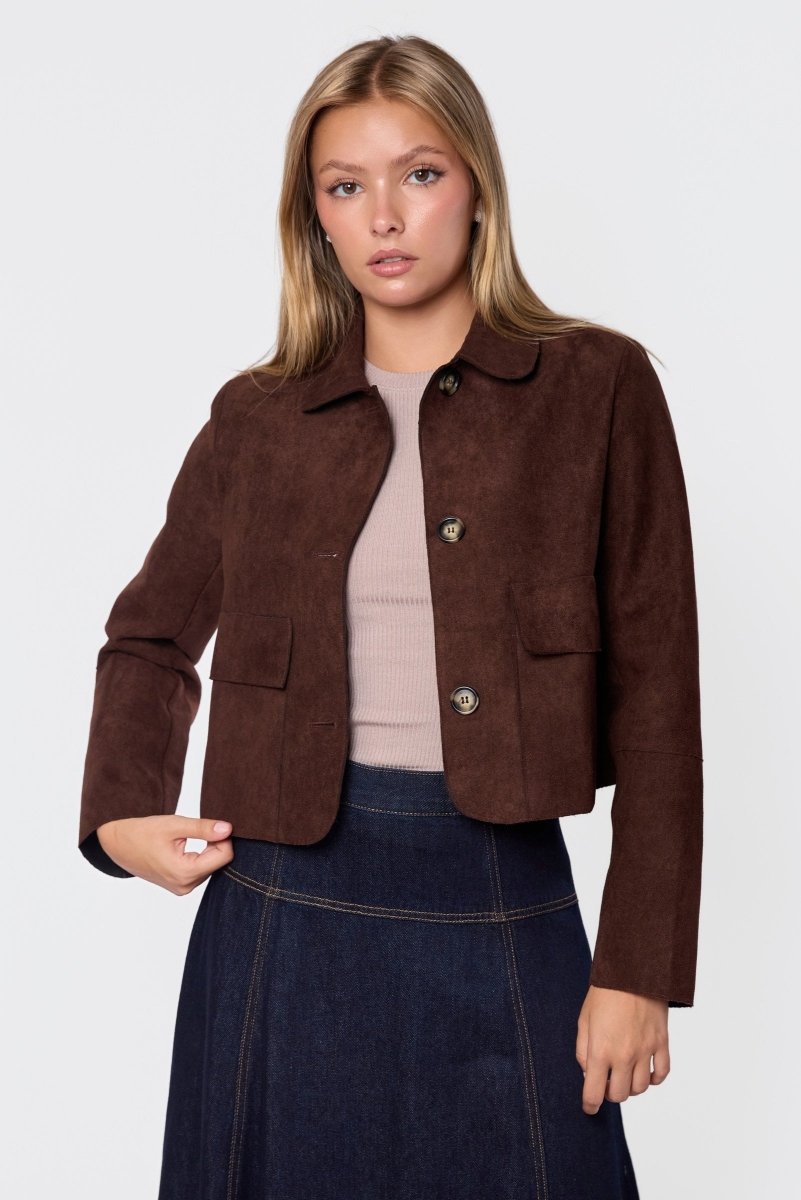Britt Jacket (Brown) - Top - Yakira Bella