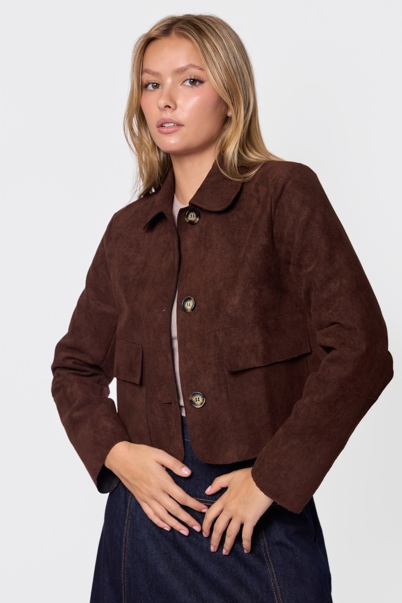 Britt Jacket (Brown) - Top - Yakira Bella