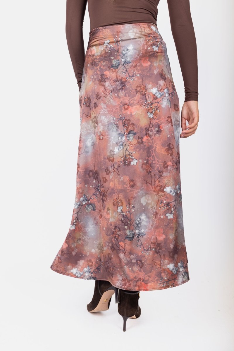 Calista Skirt 36&quot; (Brown) - Skirt - Yakira Bella