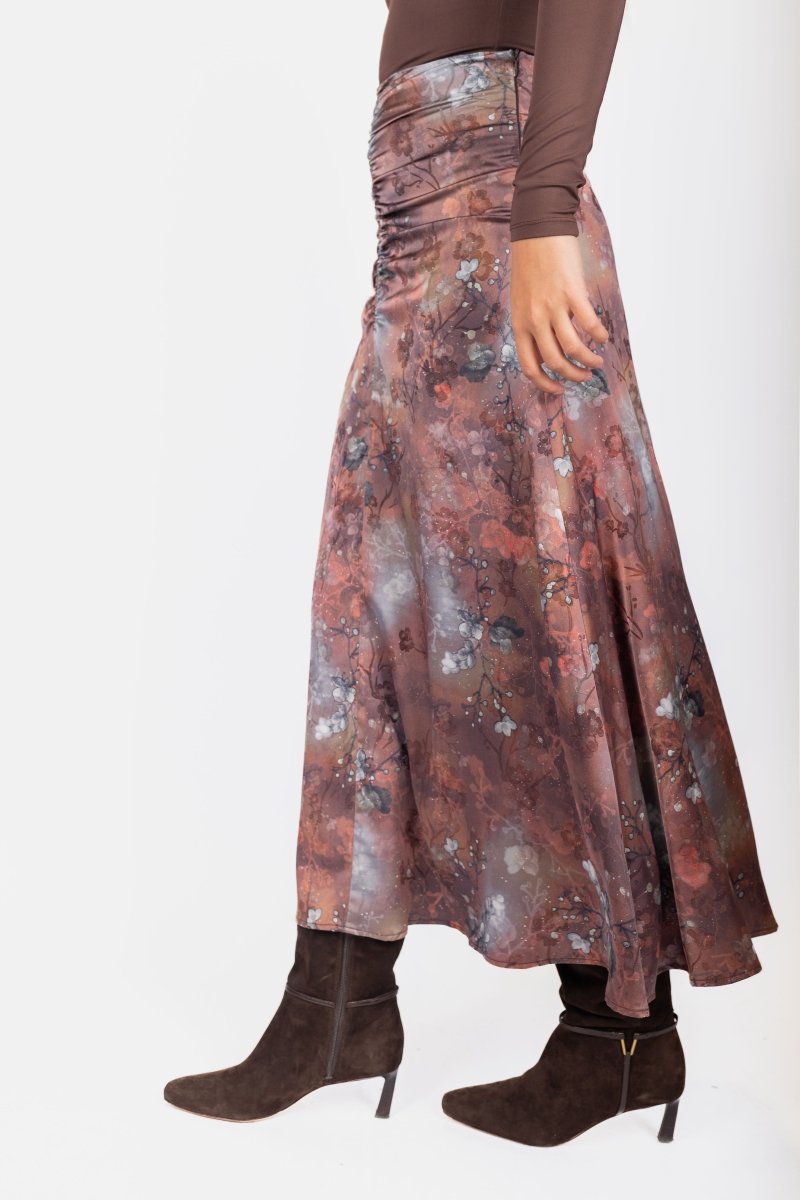 Calista Skirt 36&quot; (Brown) - Skirt - Yakira Bella