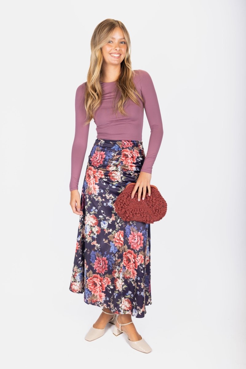 Calista Skirt 36&quot; (Purple Ground) - Skirt - Yakira Bella