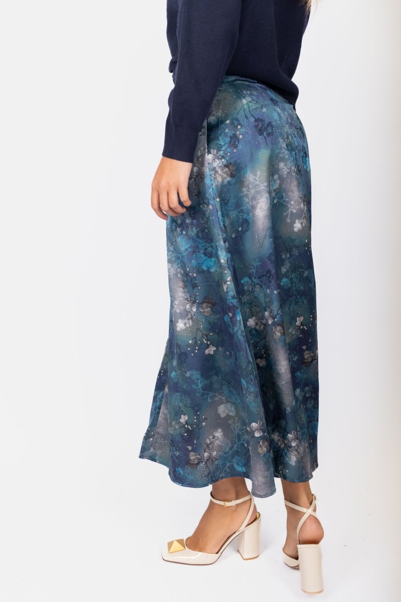 Calista Skirt 36&quot; (Teal Blue) - Skirt - Yakira Bella