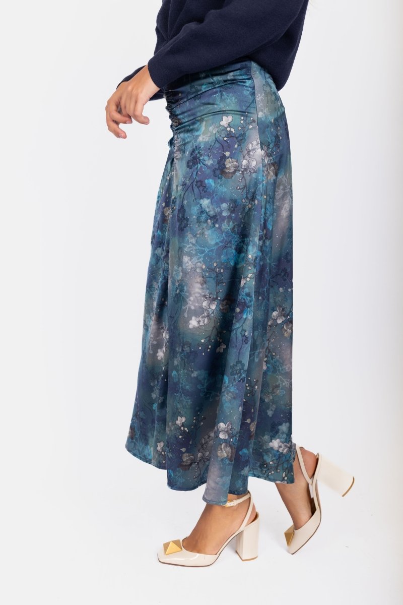 Calista Skirt 36&quot; (Teal Blue) - Skirt - Yakira Bella