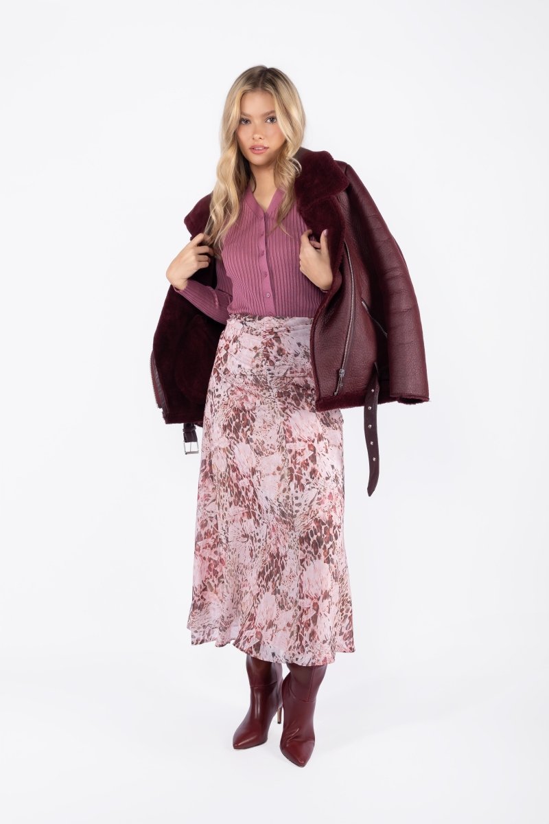 Calista Skirt (Pink Pattern) - Skirt - Yakira Bella