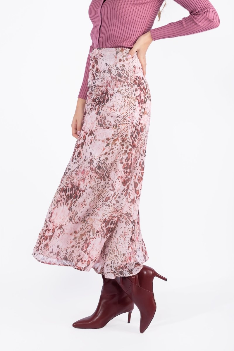 Calista Skirt (Pink Pattern) - Skirt - Yakira Bella